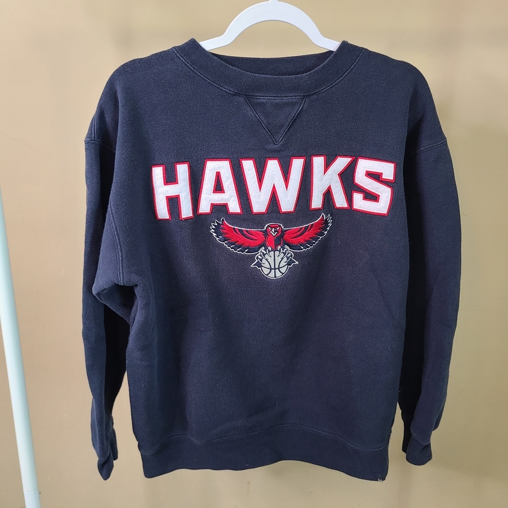 NBA Hawks Dark Blue Crewneck Sweater